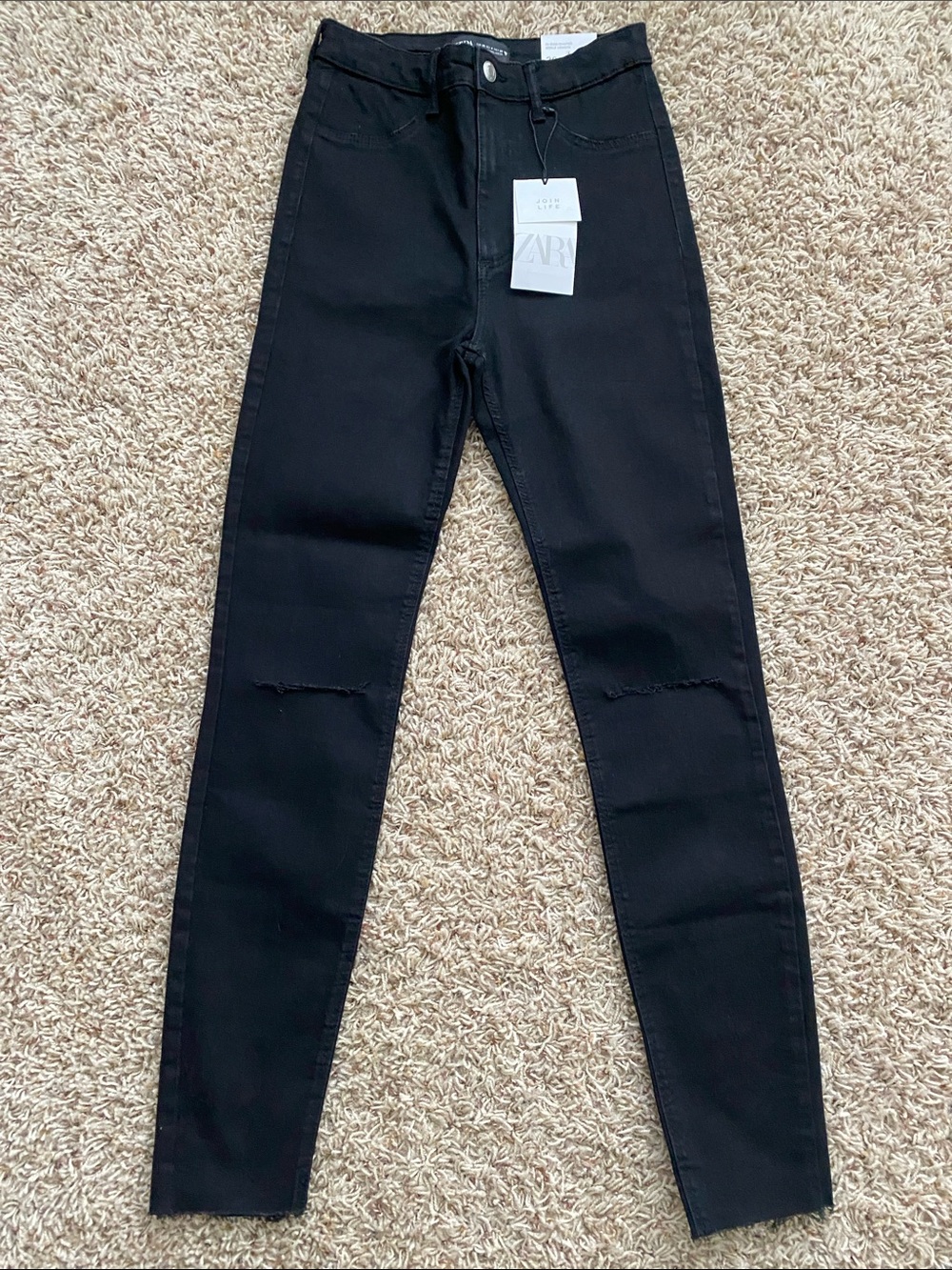 Zara Super Elastic High Rise Shaper Ankle Length Jeans Size 4